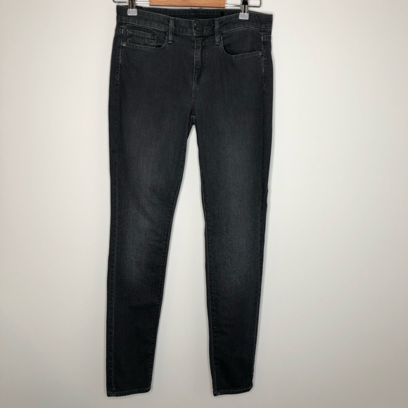 Vince Riley Grey Stripe Skinny Jeans - Picture 4 of 11